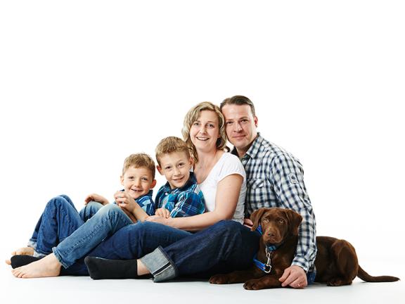 Famile mit Hund